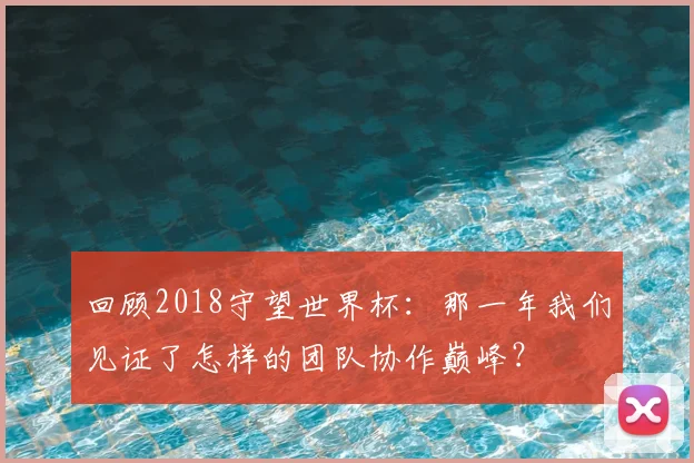 回顾2018守望世界杯：那一年我们见证了怎样的团队协作巅峰？